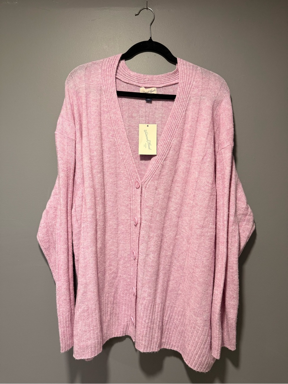 Universal Thread Pink Button-Front Knit Cardigan